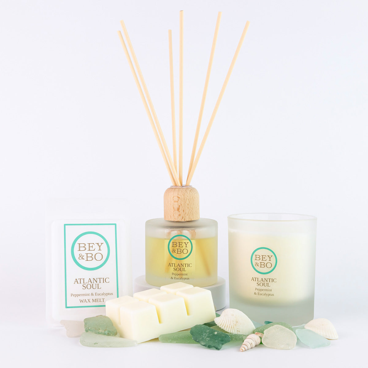 Peppermint & Eucalyptus Reed Diffuser: Atlantic Soul