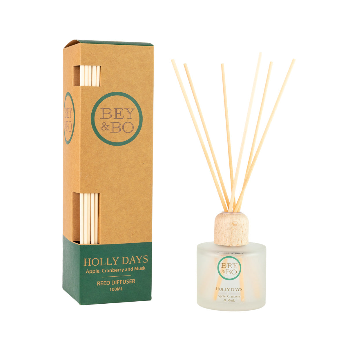 Eco-Conscious Holly Days Reed Diffuser