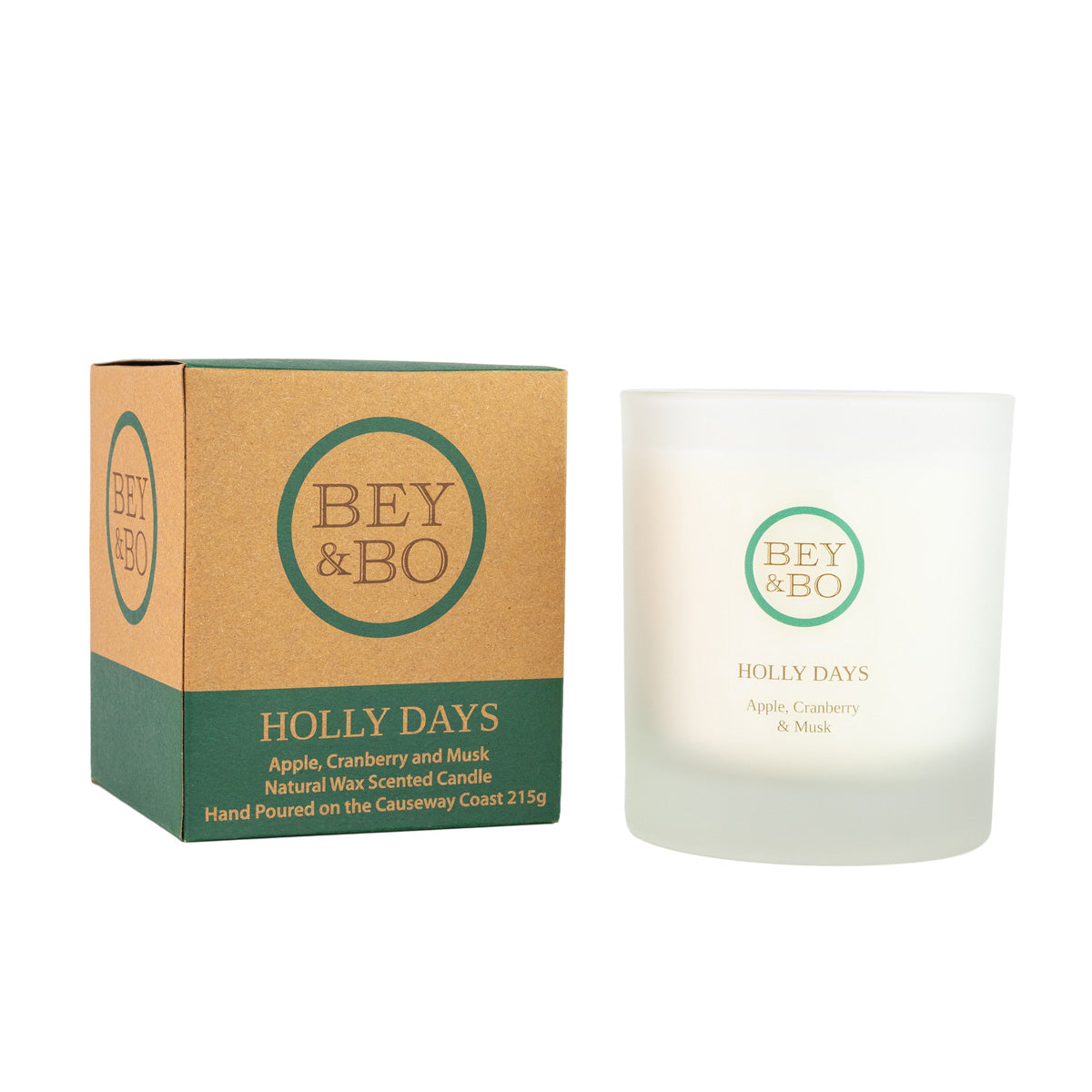 Holly Days Natural Wax Candle